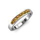 4 - Kathiryn 3.00 mm Citrine 7 Stone Wedding Band 