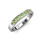 4 - Kathiryn 3.00 mm Peridot 7 Stone Wedding Band 