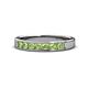 1 - Kathiryn 3.00 mm Peridot 7 Stone Wedding Band 