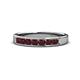 1 - Kathiryn 3.00 mm Red Garnet 7 Stone Wedding Band 