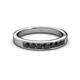 3 - Kathiryn 3.00 mm Black Diamond 7 Stone Wedding Band 
