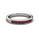 3 - Kathiryn 3.00 mm Ruby 7 Stone Wedding Band 