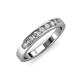 4 - Kathiryn 3.00 mm Diamond 7 Stone Wedding Band 