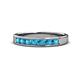 1 - Kathiryn 3.00 mm London Blue Topaz 7 Stone Wedding Band 