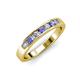 3 - Kathiryn 3.00 mm Tanzanite and Diamond 7 Stone Wedding Band 