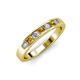 3 - Kathiryn 3.00 mm Citrine and Diamond 7 Stone Wedding Band 