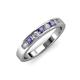 3 - Kathiryn 3.00 mm Iolite and Diamond 7 Stone Wedding Band 