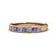 1 - Kathiryn 3.00 mm Iolite and Diamond 7 Stone Wedding Band 