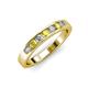 3 - Kathiryn 3.00 mm Yellow Sapphire and Diamond 7 Stone Wedding Band 
