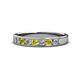 1 - Kathiryn 3.00 mm Yellow and White Diamond 7 Stone Wedding Band 