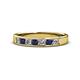 1 - Kathiryn 3.00 mm Blue Sapphire and Diamond 7 Stone Wedding Band 