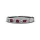 1 - Kathiryn 3.00 mm Ruby and Diamond 7 Stone Wedding Band 