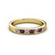 2 - Kathiryn 3.00 mm Ruby and Diamond 7 Stone Wedding Band 