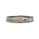 1 - Kathiryn 3.00 mm Citrine and Diamond 7 Stone Wedding Band 
