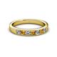 2 - Kathiryn 3.00 mm Citrine and Diamond 7 Stone Wedding Band 