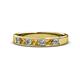 1 - Kathiryn 3.00 mm Citrine and Diamond 7 Stone Wedding Band 