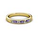 2 - Kathiryn 3.00 mm Iolite and Diamond 7 Stone Wedding Band 