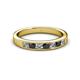2 - Kathiryn 3.00 mm Black and White Diamond 7 Stone Wedding Band 