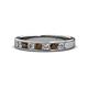 1 - Kathiryn 3.00 mm Smoky Quartz and Diamond 7 Stone Wedding Band 