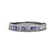 1 - Kathiryn 3.00 mm Iolite and Diamond 7 Stone Wedding Band 