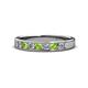 1 - Kathiryn 3.00 mm Peridot and Diamond 7 Stone Wedding Band 