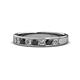 1 - Kathiryn 3.00 mm Black and White Diamond 7 Stone Wedding Band 