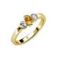 2 - Caron Oval Cut Citrine and Diamond Three Stone Engagement Ring 