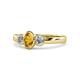 1 - Caron Oval Cut Citrine and Diamond Three Stone Engagement Ring 