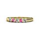 1 - Talia Pink Sapphire and Diamond Wedding Band 