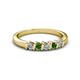 2 - Talia Green Garnet and Diamond Wedding Band 