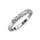 3 - Talia Aquamarine and Diamond Wedding Band 