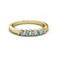 2 - Talia Aquamarine and Diamond Wedding Band 