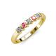 3 - Talia Pink Tourmaline and Diamond Wedding Band 