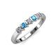 3 - Talia Blue Topaz and Diamond Wedding Band 