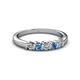 2 - Talia Blue Topaz and Diamond Wedding Band 