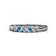 1 - Talia Blue Topaz and Diamond Wedding Band 