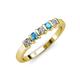 3 - Talia Blue Topaz and Diamond Wedding Band 