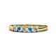 1 - Talia Blue Topaz and Diamond Wedding Band 