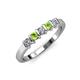 3 - Talia Peridot and Diamond Wedding Band 