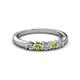 2 - Talia Peridot and Diamond Wedding Band 