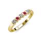 3 - Talia Rhodolite Garnet and Diamond Wedding Band 