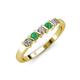 3 - Talia Emerald and Diamond Wedding Band 
