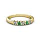 2 - Talia Emerald and Diamond Wedding Band 