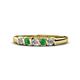 1 - Talia Emerald and Diamond Wedding Band 