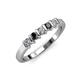 3 - Talia Black and White Diamond Wedding Band 