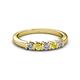 2 - Talia Yellow Sapphire and Diamond Wedding Band 