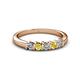2 - Talia Yellow Sapphire and Diamond Wedding Band 