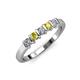 3 - Talia Yellow and White Diamond Wedding Band 