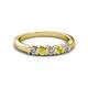 2 - Talia Yellow and White Diamond Wedding Band 