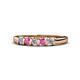 1 - Talia Pink Sapphire and Diamond Wedding Band 